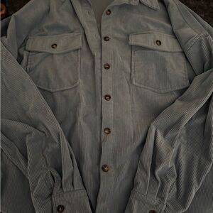 Women's Blue Button Down Shirt